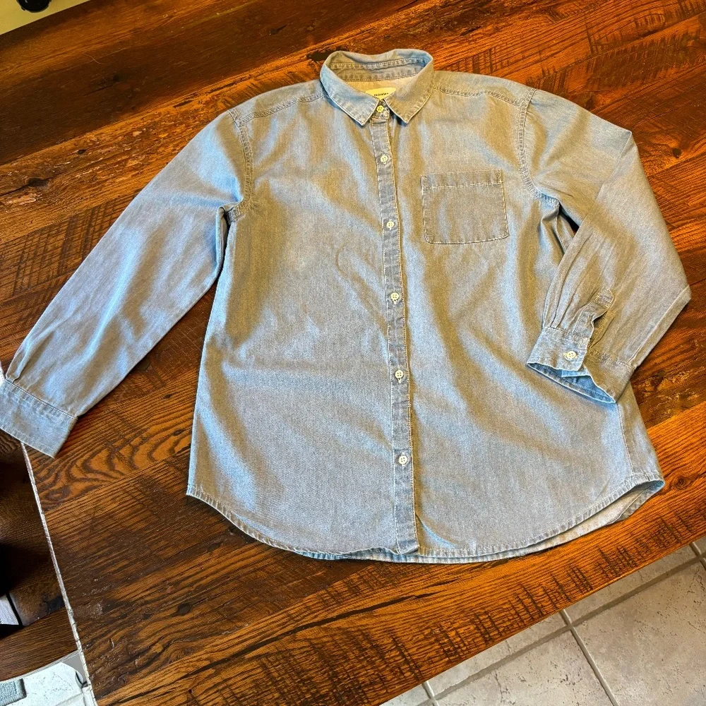 Old Navy Jean Button Down Shirt - Youth 14